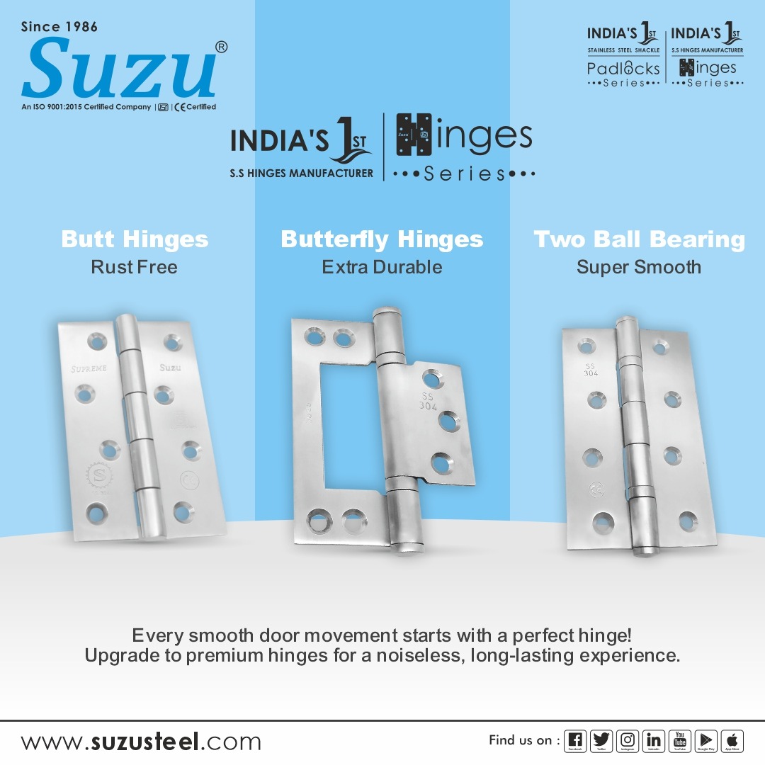 Premium stainless steel hinge – the secret to every smooth, effortless door movement