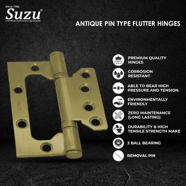 ANTIQUE PIN TYPE FLUTTER HINGES